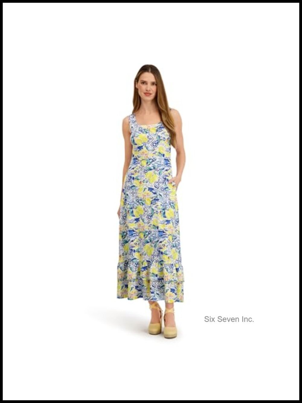Stella Parker Ruffle Fit & Flare Dress Cap Sleeve Scoop Neck Pull On